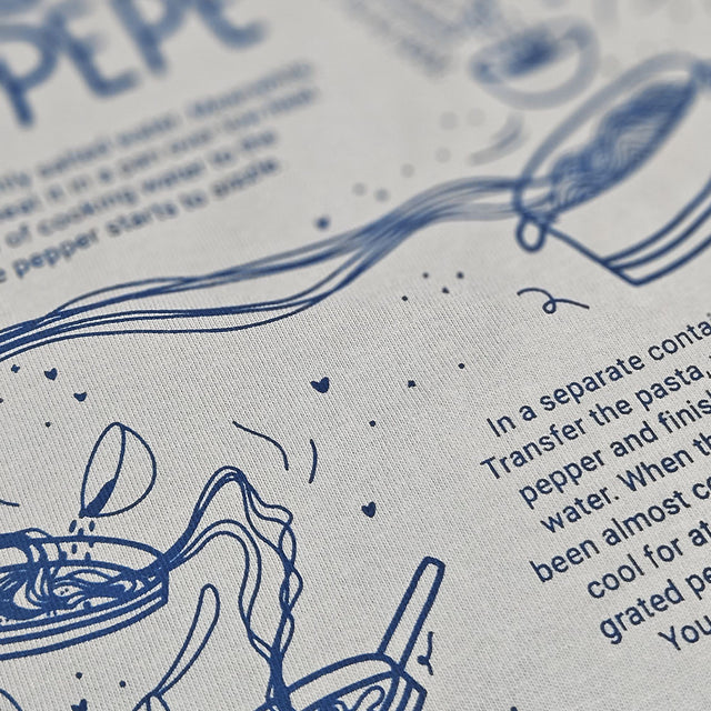 B-WARE OVERSIZED SHIRT CACIO E PEPE BLUE