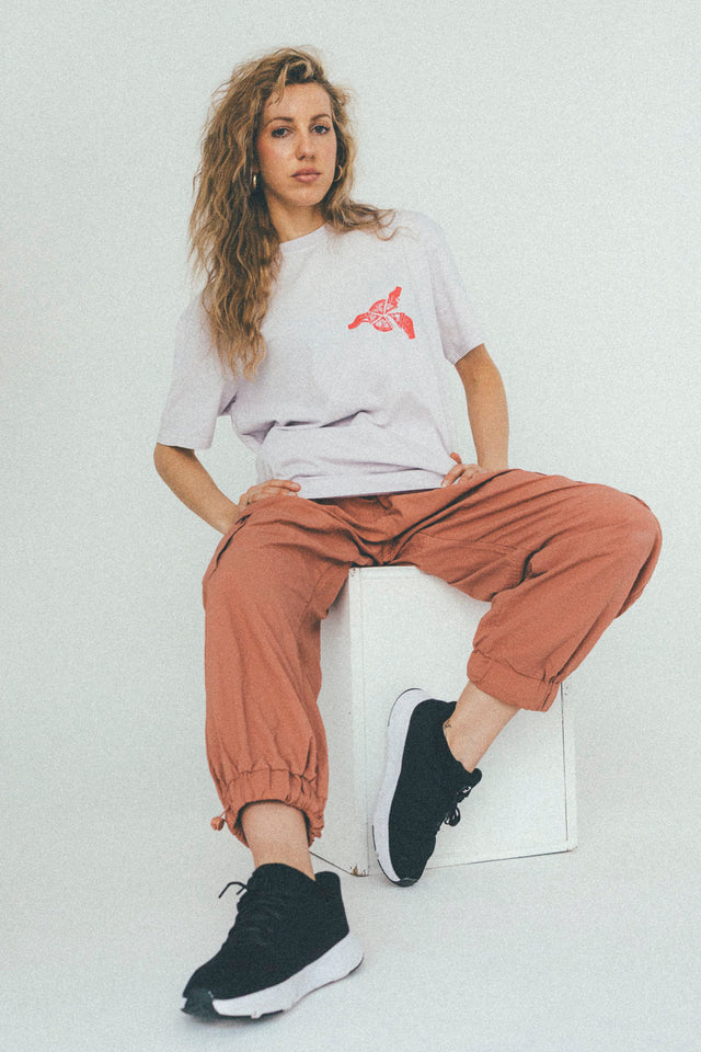 OVERSIZED SHIRT PIZZA SOFT LILAC