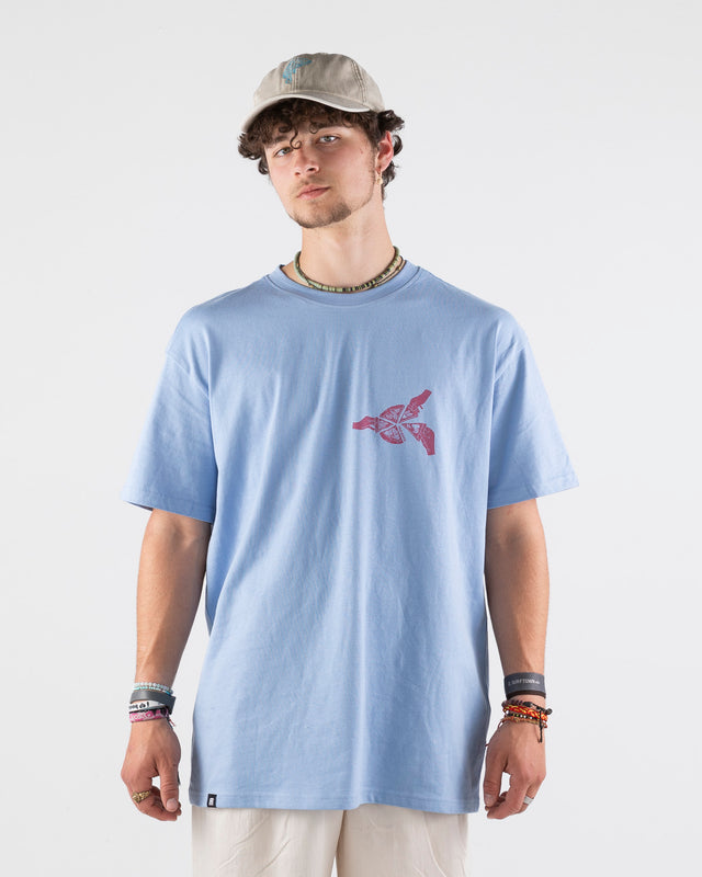 OVERSIZED SHIRT PIZZA POWDER BLUE