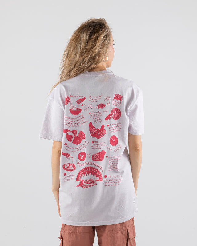 OVERSIZED SHIRT PIZZA SOFT LILAC