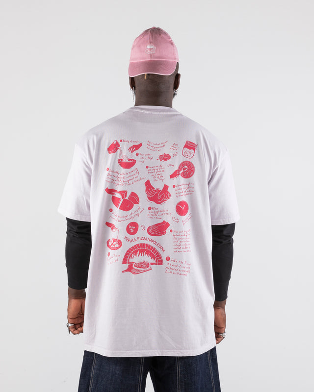 OVERSIZED SHIRT PIZZA SOFT LILAC