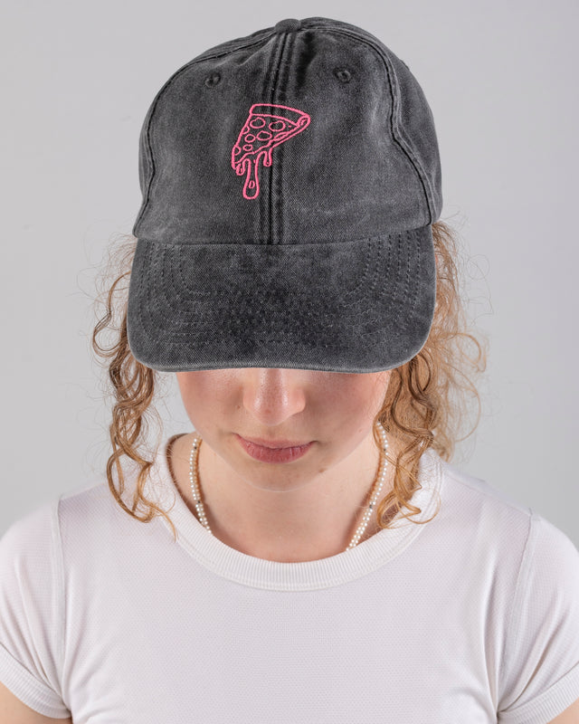 VINTAGE CAP "PIZZA" BLACK