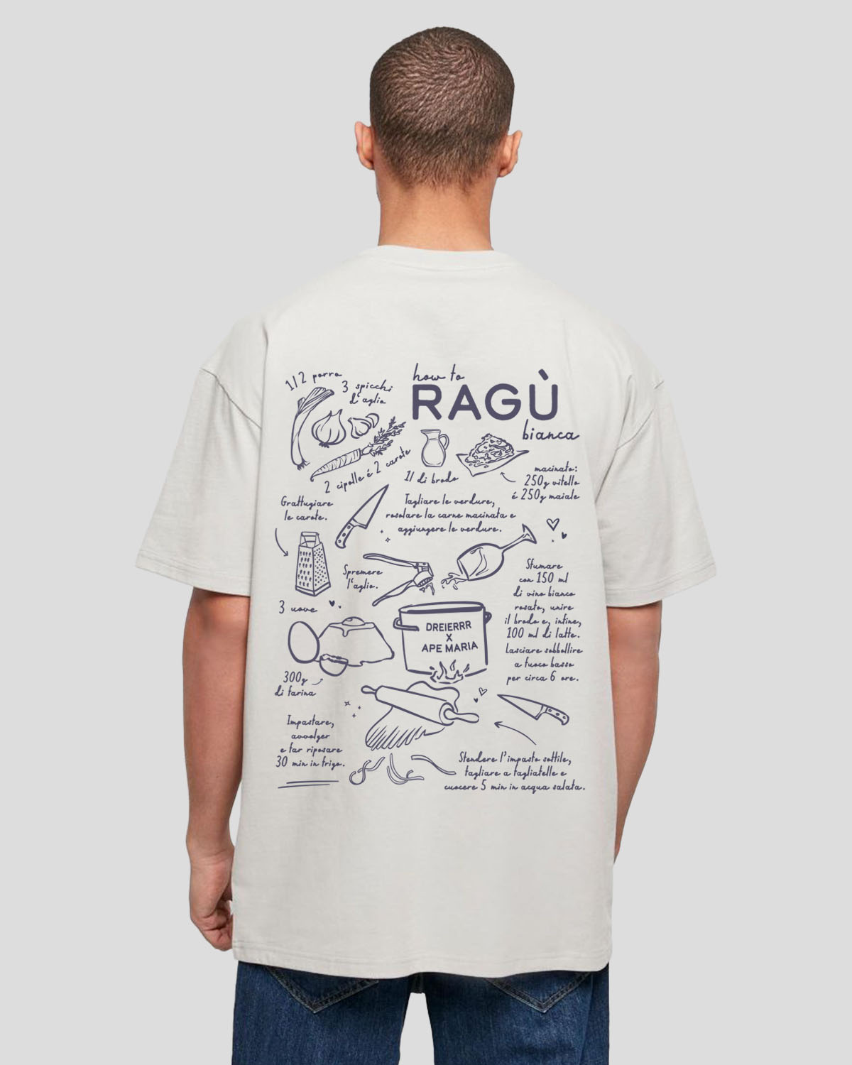 OVERSIZED SHIRT RAGÙ BIANCO DREIERRR X APE MARIA