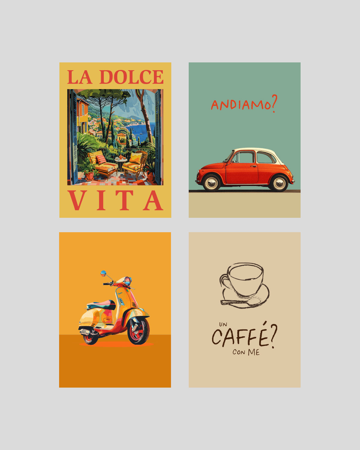 POSTKARTEN SET "ANDIAMO"