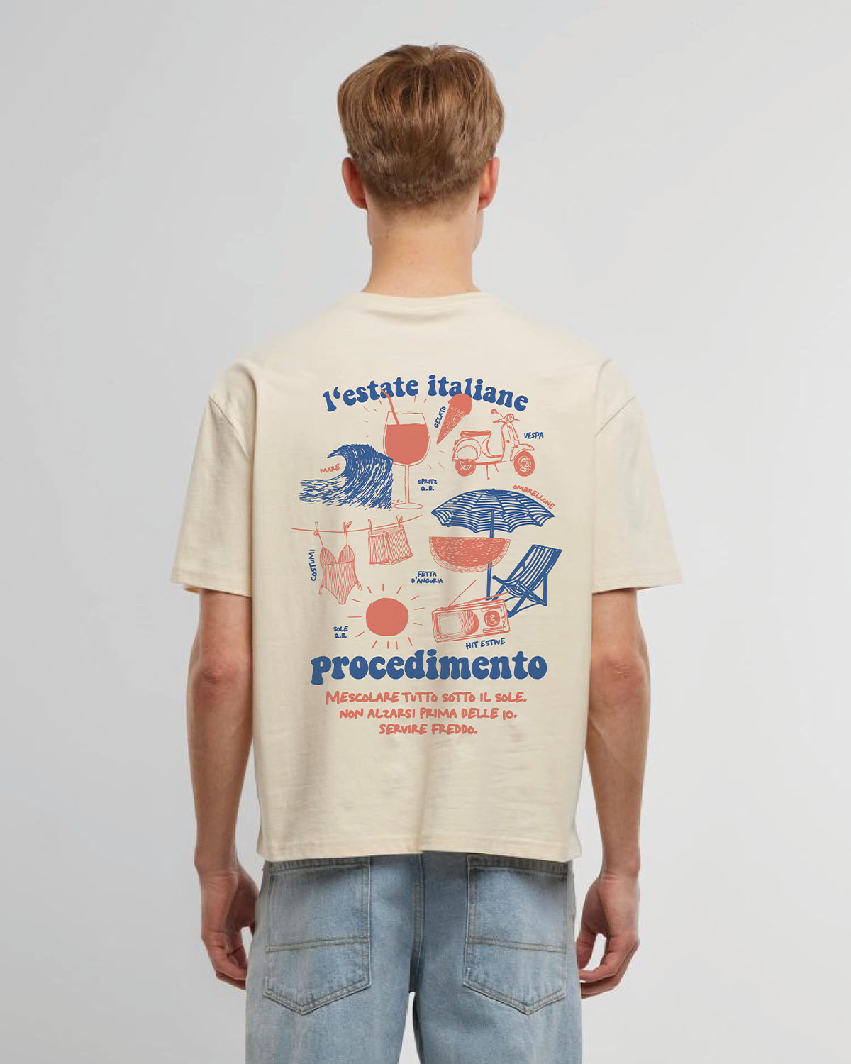 CROPPED OVERSIZED TEE "VACANZE ITALIANE"