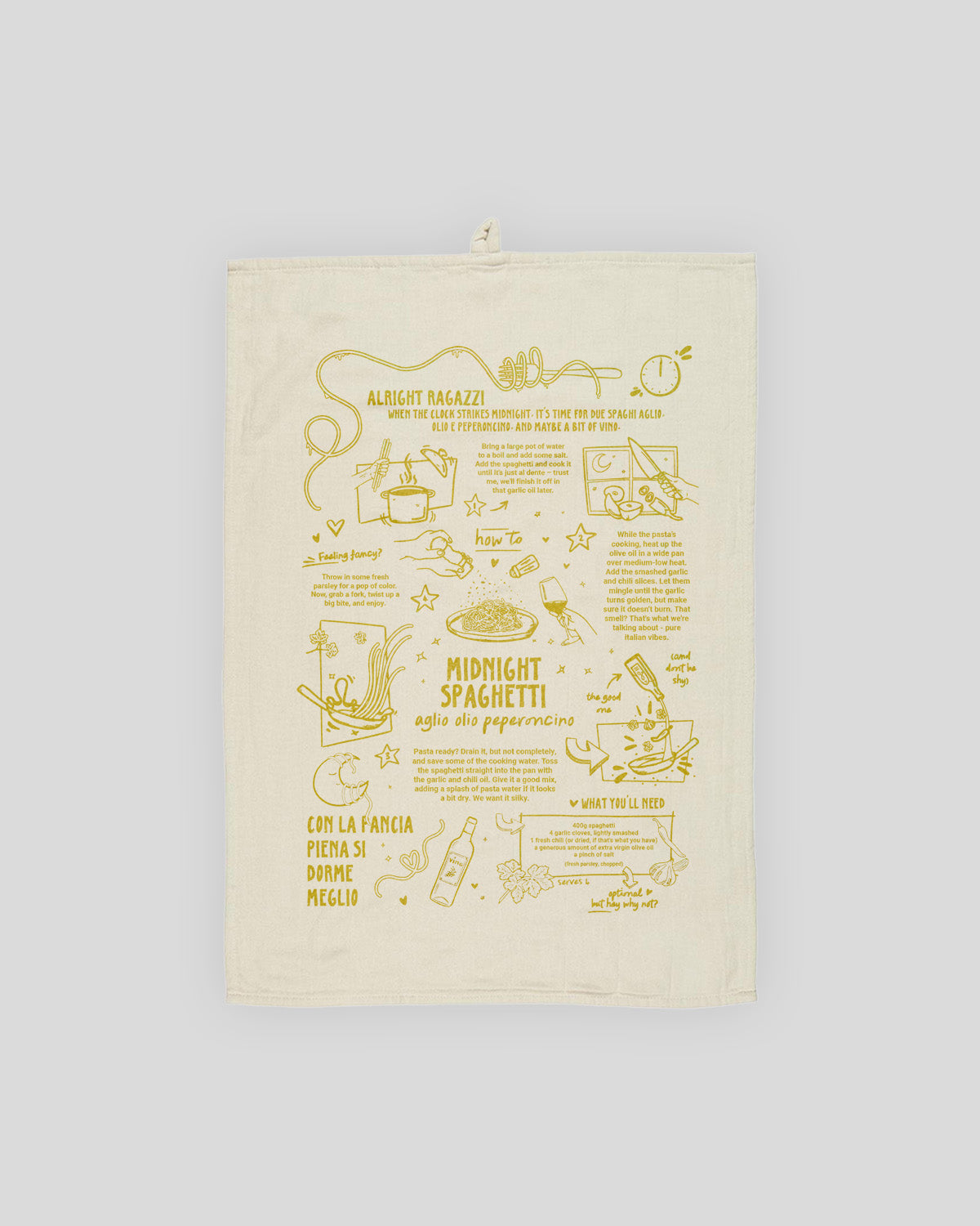 BIO GESCHIRRTUCH AGLIO OLIO PEPERONCINO