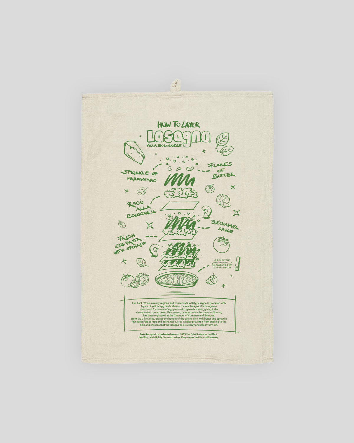 BIO GESCHIRRTUCH LASAGNA