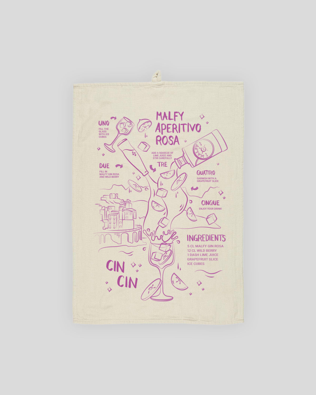 BIO GESCHIRRTUCH MALFY ROSA