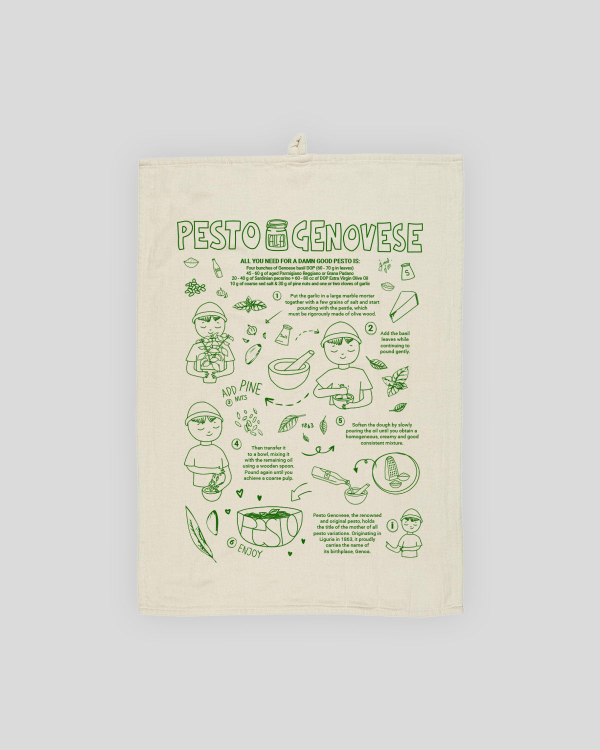 BIO GESCHIRRTUCH PESTO GENOVESE