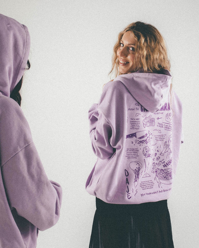 OVERSIZED HOODIE CARBONARA LILA