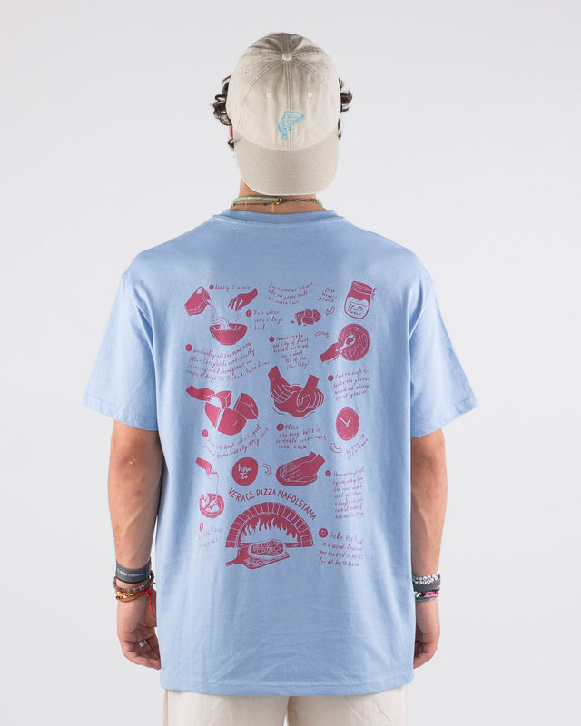 OVERSIZED SHIRT PIZZA POWDER BLUE