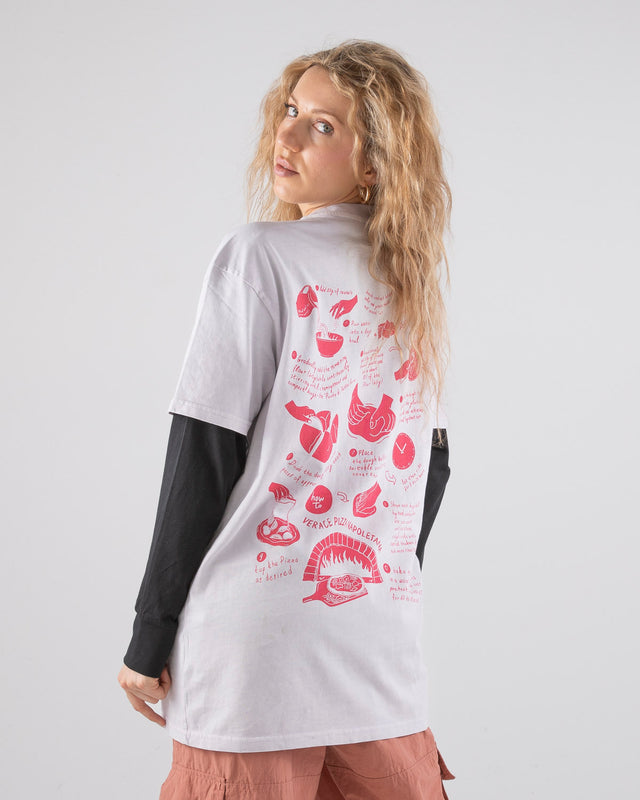 OVERSIZED SHIRT PIZZA SOFT LILAC