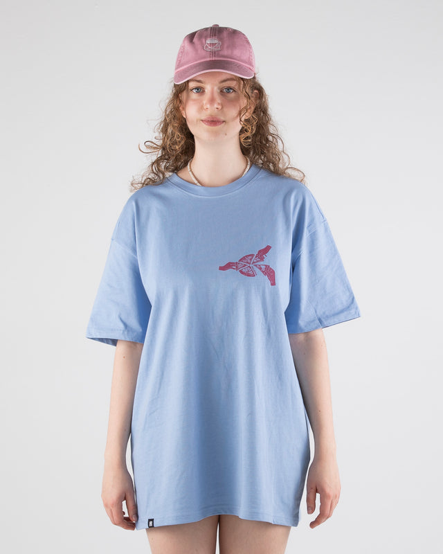 OVERSIZED SHIRT PIZZA POWDER BLUE