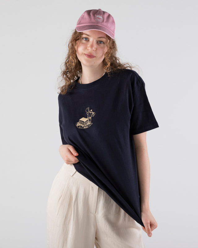 OVERSIZED SHIRT TIRAMISU NAVY