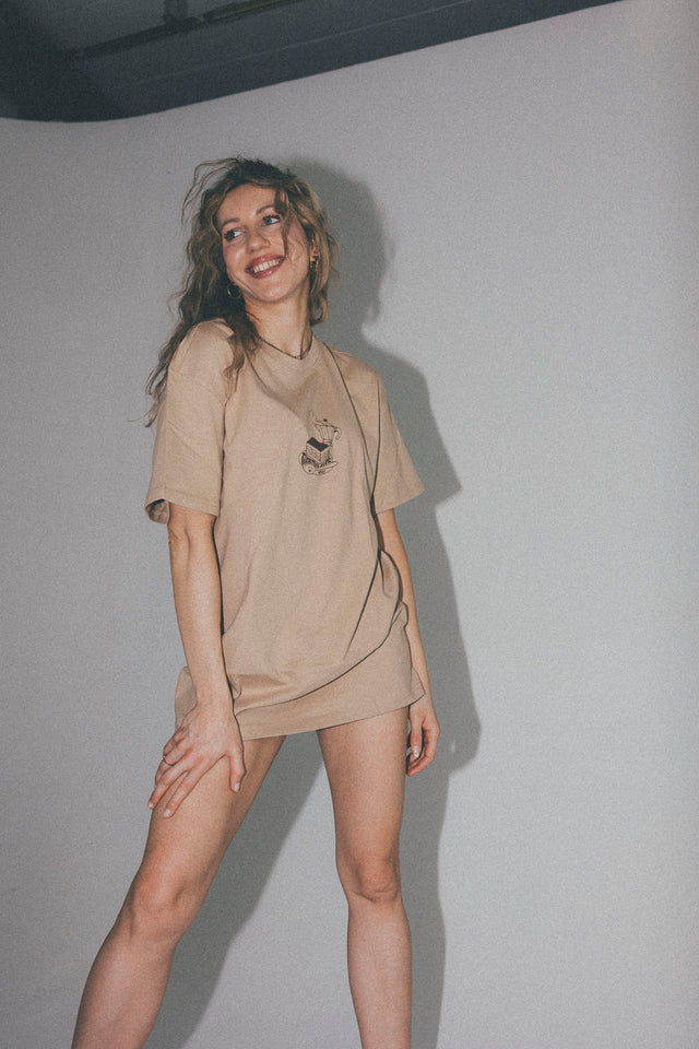 OVERSIZED SHIRT TIRAMISU