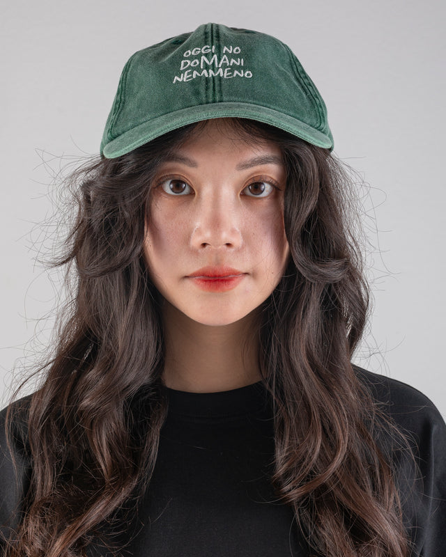 VINTAGE CAP "OGGI NO" GREEN